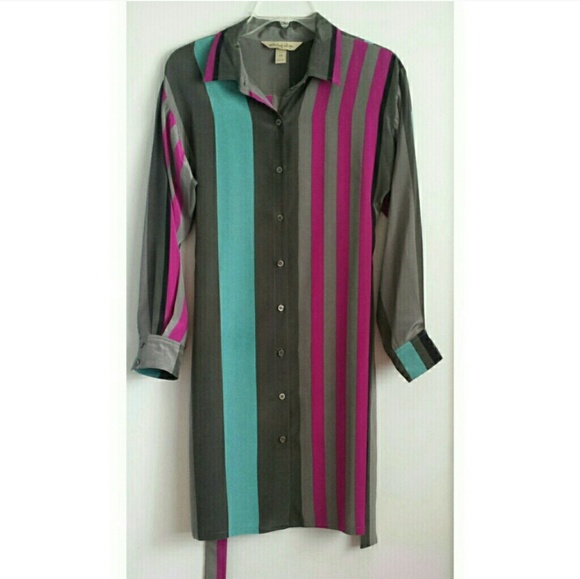 Presley Skye Striped Silk Dress Size XS - Picture 3 of 5